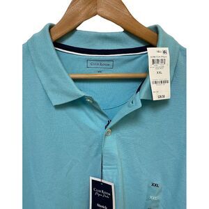 Club‎ Room Men's Short Sleeve Polo Light Blue Size XXL